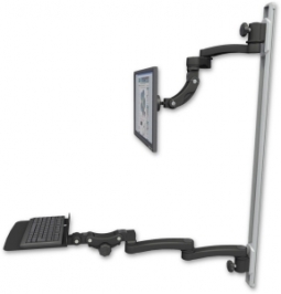 ICW UL560I-T50D-KP12F-A4-WB Inverted LCD Mount on a 50" Wall Track Slider, Writable Black