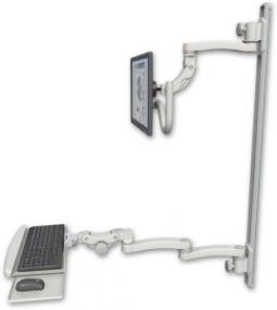 ICW UL560I-T50D-KPB-A3-QG Inverted LCD Mount on a 50" Wall Track Slider, Quartz Gray
