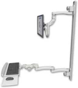 ICW UL560I-T50D-KPP-A3-QG Inverted LCD Mount on a 50" Wall Track Slider, Quartz Gray