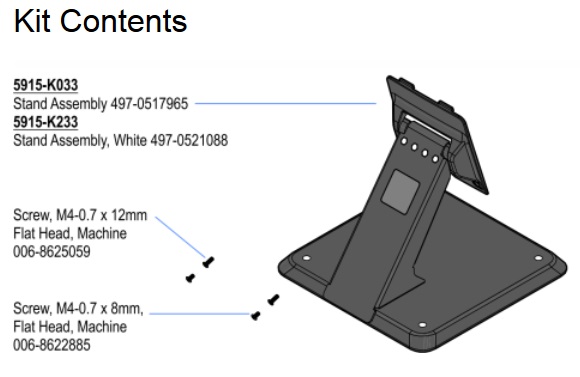 NCR 5915-K033 Kit, XL Series Table Top Stand    5915K033