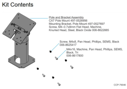 NCR 5915-K400 Kit, Pole Mount for XL Displays and XR7Plus, Includes Mounting Hardware