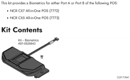NCR 7772-K151 Kit - BioMetrics Reader