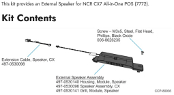 NCR 7772-K169 Kit, External Speaker