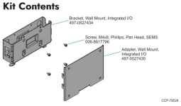 NCR 7772-K325 Kit - CX Wall Mount Bracket with Integrated Power Supply Storage