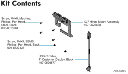 NCR 7772-K452 XL7 Mounting Bracket Kit and USB-C Cable