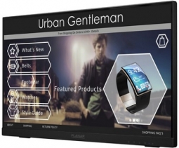 Planar Helium 997-8286-00 22" Wide Black HID Compliant Projected Capacitive Multi-Touch Edge-Lit LCD