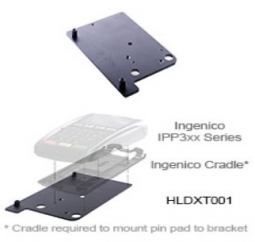 Posiflex HLDXT001 EMV Payment Device Mounting Bracket for PAX300, Black, for Posiflex XT Series