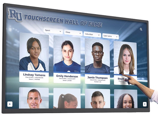 Rocket Alumni Solutions Touch Screen Athletic Awards