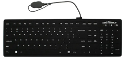 Seal Shield SK104 Seal Silk Pro Keyboard - Full Size - Washable and Waterproof - IP68-Certified