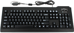 Seal Shield SSKSV207GL Washable TrueType Keyboard Black Backlit