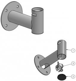 SpacePole C100638 Wall Mount for Printers (Black)