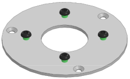 SpacePole CB00626-02 SpacePole Adapter Plate for ENS Stands