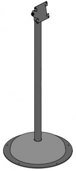 SpacePole DTFF501-FX-02 Floor Stand, 1000mm with Top Mount and VESA