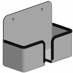 SpacePole DTS004-02 Wall Holster Chip and Pin Arm Large, Black