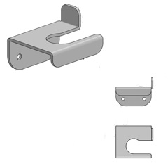 SpacePole DTS102-02 Wall Mount for Drive Through Payment Paddle Extension Arms