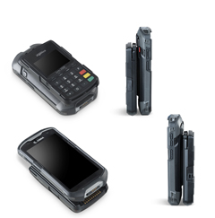 SpacePole DUO502-02 Mobile Payment: Duo Sled for Zebra TC5X + LINK/2500I, Black