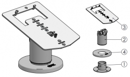 SpacePole EQU4151-LD-MN-02 Equinox L4150 Lowprofile DuraTilt (Black)