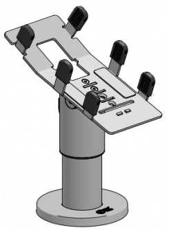 SpacePole FDC201-D-MN-02 Clover Flex Terminal with Dock, DuraTilt SP2, 100mm (No Handle)