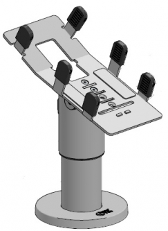 SpacePole FDC201-D-MN-32 Flex Terminal with Dock, DuraTilt, 100MM, Color White