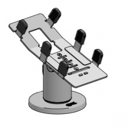 SpacePole FDC201-LD-MN-32 Clover Flex Terminal with Dock, DuraTilt SP2, 40MM, No Handle, White