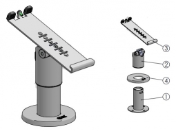SpacePole INGD5000-D-MN-02 Payment: Ingenico Desk 5000 / 3500 DuraTilt Payment Terminal Mount