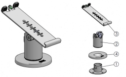 SpacePole INGD5000-LD-MN-02 Desk 5000/3500/3200 DuraTilt SP2, 40MM (No Handle), Black