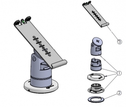 SpacePole INGD5000-S-MN-02 Stack with MultiGrip Plate for Ingenico DESK 5000/3500/3200, Black