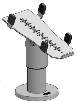 SpacePole MAG201-D-MN-02 DuraTilt with MultiGrip Plate for MagTek DynaPro, Color, Black