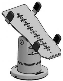 SpacePole MAG201-S-MN-02 Stack with MultiGrip Plate for MagTek DynaPro, Color, Black