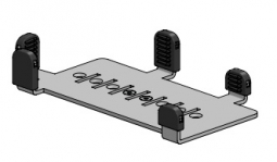 SpacePole PAX301-MN Payment Mount: Verifone PAX 301 MultiGrip Plate, No Handle (Black)