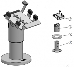 SpacePole PAX920-D-MN-02 PAX A920 Payment Terminal DuraTilt Mount