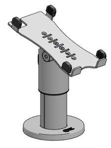 SpacePole POY101-D-MN-02 Poynt 5 Payment Terminal Mount, Includes MultiGrip Plate, Black