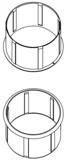 SpacePole SP2-P22112-02 Anti Wobble Plastic Sleeve, Color, Black