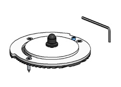 SpacePole SPA142-02 C-Frame Rotation Base, Add-on, Black