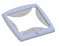 SpacePole SPCF500-02 C-Frame Tablet Mount with Hinge, Black, 12.9"