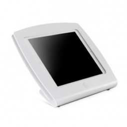 SpacePole SPCF800-32 C-Frame Tablet Mount with Hinge, White, 10.1"