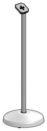 SpacePole SPDC003-US-32 TabPOS: Dock and Charge Floor Stand Only (White)