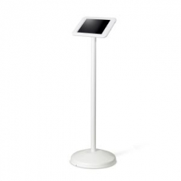 SpacePole SPDC113-US-32 White iPad Dock and Charge Enclosure on Floor Stand