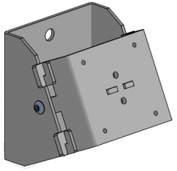 SpacePole SPM115-32 Angled Wall Mount