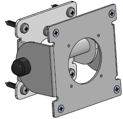 SpacePole SPM128-02 Wall Mount Flip for Various SpacePole A-Frame Tablet Enclosures, 75MM