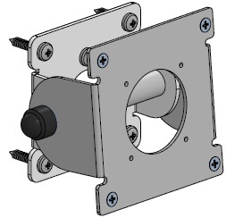 SpacePole SPM128-32 Wall Mount Flip for Various SpacePole A-Frame Tablet Enclosures, 75MM