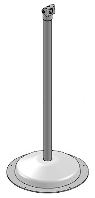 SpacePole SPM138-02 TabTilt Mount for SpacePole A-Frame Tablet Enclosures (Black)