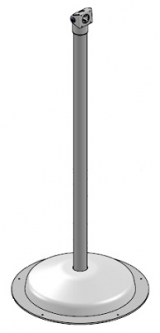 SpacePole SPM138-32 TabTilt Mount for SpacePole A-Frame Tablet Enclosures (White)