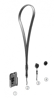 SpacePole SPMC104-02 mCase Miura M010 with Lanyard and Retractable Cable, Black