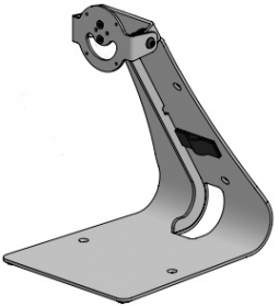 SpacePole TabPrint Curve SPTPC301-02 Small Printer Size Compatibility, Black