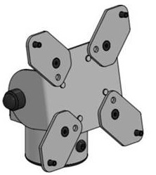 SpacePole SPV106-02 Top Adjustable VESA Mount for SP2 Poles, Black