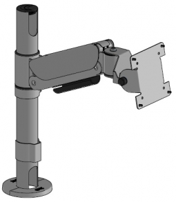 SpacePole SPV1105-H-FX-02 SpacePole VESA 75/100 Pole Mount, Height-Adjustable Screen Mount