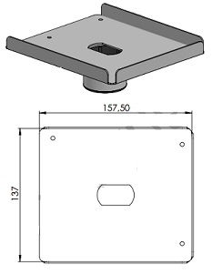 SpacePole SPV3109-02 Printer Plate for STAR Micronics TSP 700