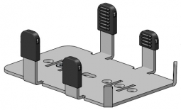 SpacePole SQU101-MN-02 MultiGrip Plate for Sqare Terminal, Color Black (No Handle)