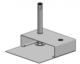 SpacePole TOSH-US003-02 Base Plate &PC Garage for Cash Drawer